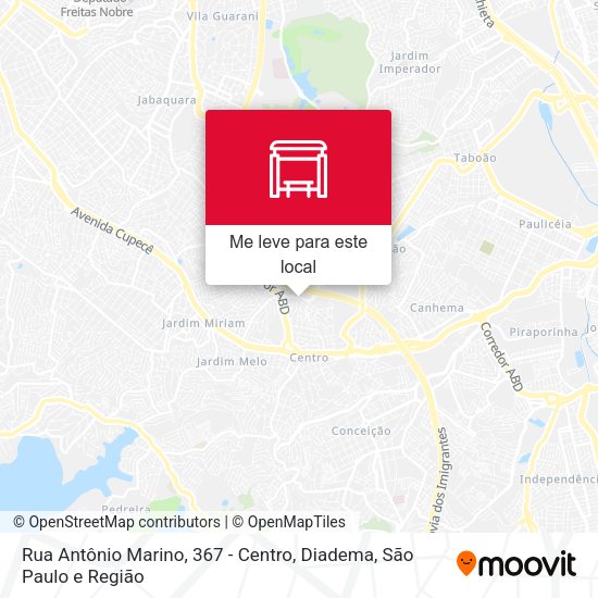 Rua Antônio Marino, 367 - Centro, Diadema mapa