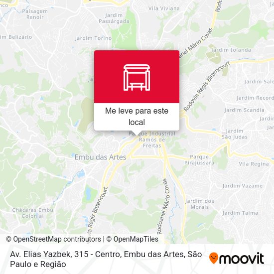 Av. Elias Yazbek, 315 - Centro, Embu das Artes mapa