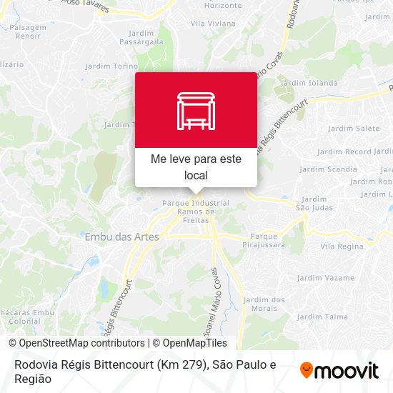 Rodovia Régis Bittencourt (Km 279) mapa