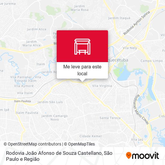 Rodovia João Afonso de Souza Castellano mapa
