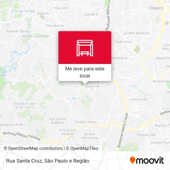 Rua Santa Cruz mapa