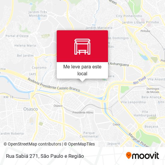 Rua Sabiá 271 mapa
