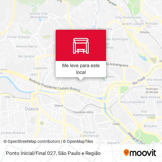 Ponto Inicial/Final 027 mapa