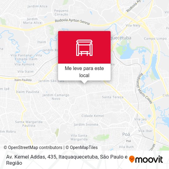 Av. Kemel Addas, 435, Itaquaquecetuba mapa