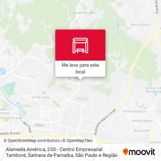 Alameda América, 230 - Centro Empresarial Tamboré, Santana de Parnaíba mapa