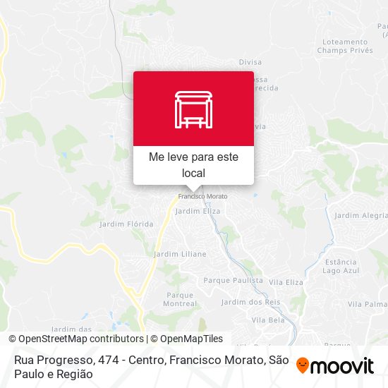 Rua Progresso, 474 - Centro, Francisco Morato mapa