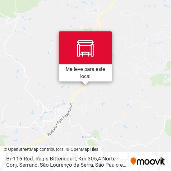 Br-116 Rod. Régis Bittencourt, Km 305,4 Norte - Conj. Serrano, São Lourenço da Serra mapa