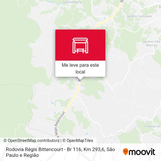 Rodovia Régis Bittencourt - Br 116, Km 293,6 mapa