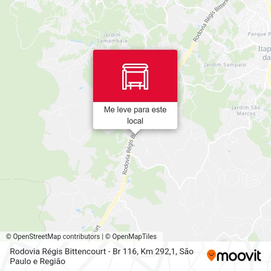 Rodovia Régis Bittencourt - Br 116, Km 292,1 mapa