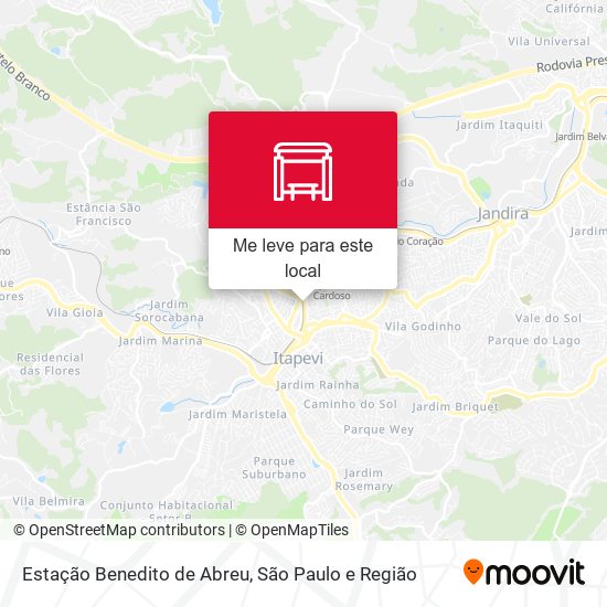 Estação Benedito de Abreu mapa