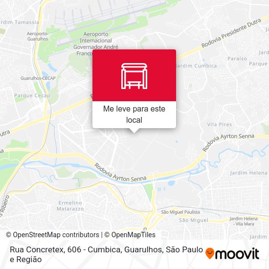 Rua Concretex, 606 - Cumbica, Guarulhos mapa