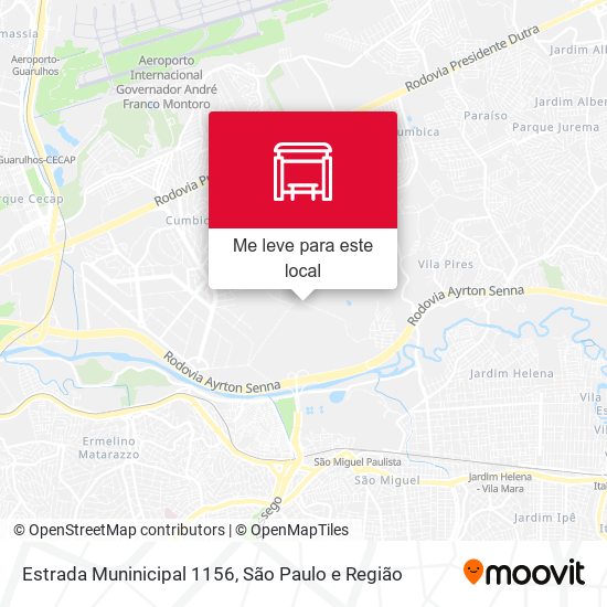 Estrada Muninicipal 1156 mapa