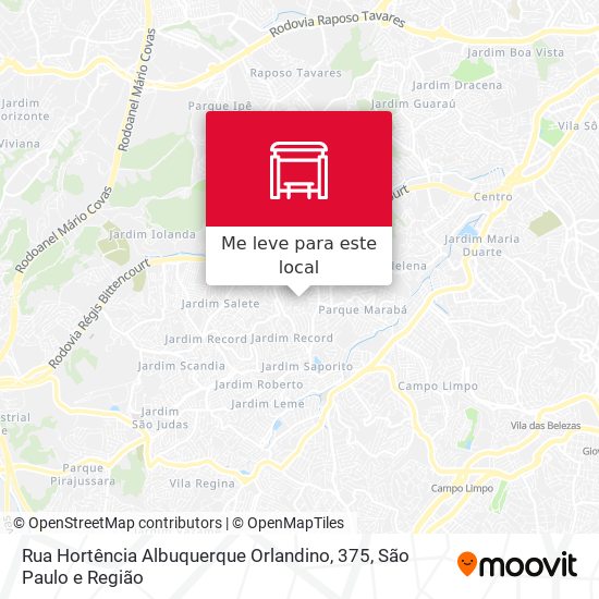 Rua Hortência Albuquerque Orlandino, 375 mapa
