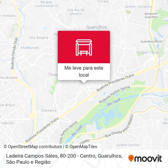 Ladeira Campos Sáles, 80-200 - Centro, Guarulhos mapa