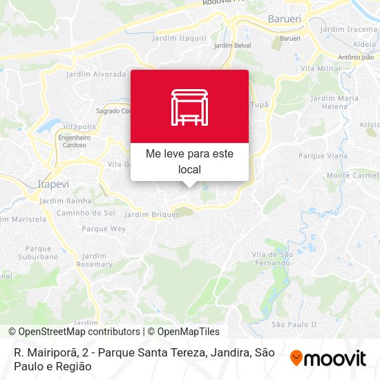 R. Mairiporã, 2 - Parque Santa Tereza, Jandira mapa
