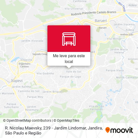 R. Nicolau Maevsky, 239 - Jardim Lindomar, Jandira mapa
