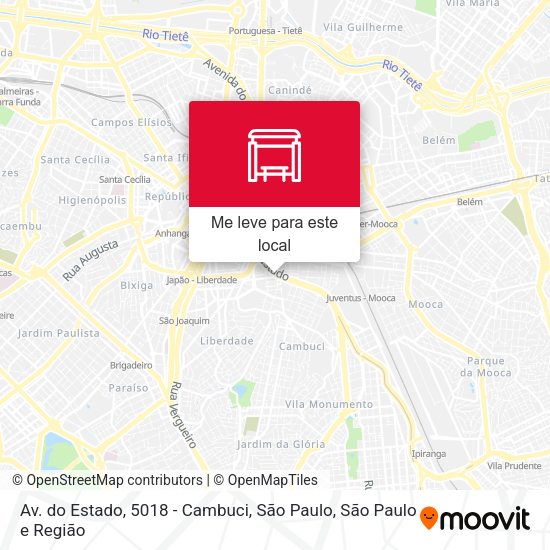 Av. do Estado, 5018 - Cambuci, São Paulo mapa