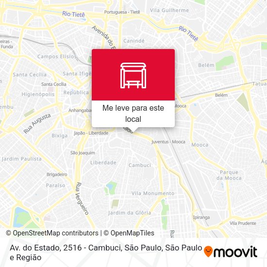 Av. do Estado, 2516 - Cambuci, São Paulo mapa
