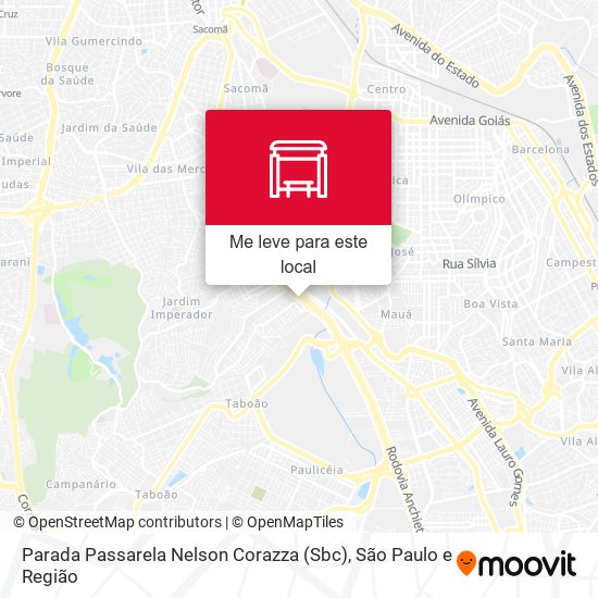 Parada Passarela Nelson Corazza (Sbc) mapa