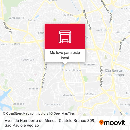 Avenida Humberto de Alencar Castelo Branco 809 mapa