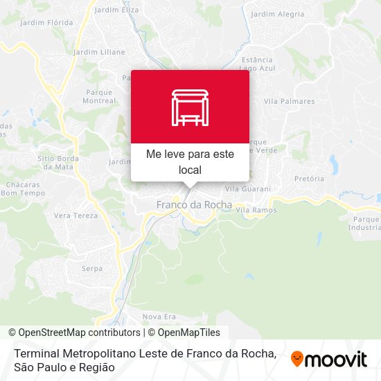 Terminal Metropolitano Leste de Franco da Rocha mapa
