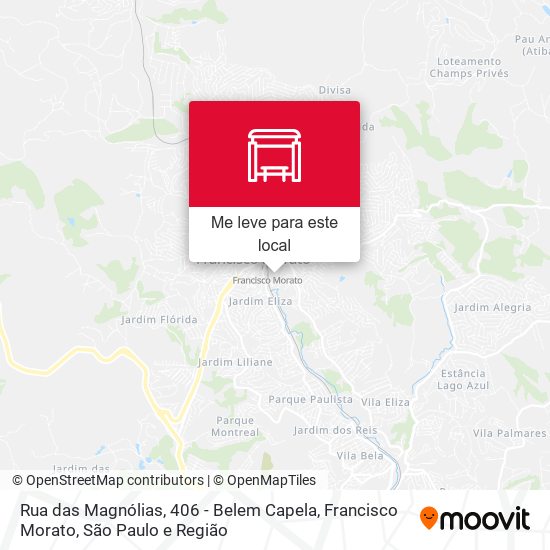 Rua das Magnólias, 406 - Belem Capela, Francisco Morato mapa