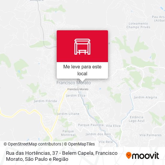 Rua das Hortências, 37 - Belem Capela, Francisco Morato mapa