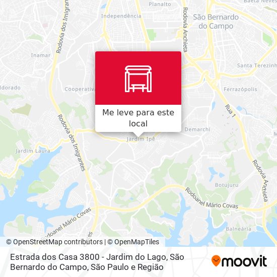Estrada dos Casa 3800 - Jardim do Lago, São Bernardo do Campo mapa