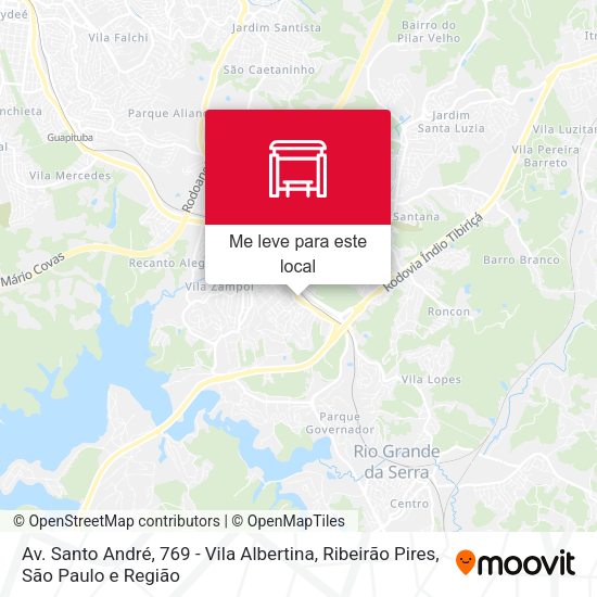 Av. Santo André, 769 - Vila Albertina, Ribeirão Pires mapa