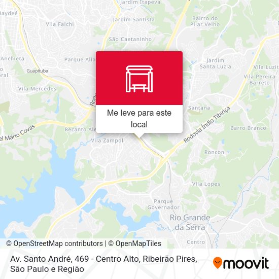 Av. Santo André, 469 - Centro Alto, Ribeirão Pires mapa