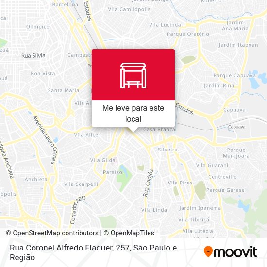 Rua Coronel Alfredo Flaquer, 257 mapa
