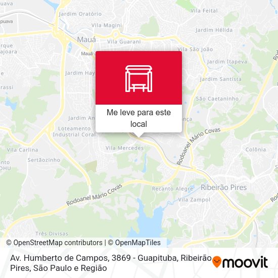 Av. Humberto de Campos, 3869 - Guapituba, Ribeirão Pires mapa
