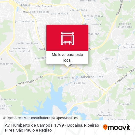 Av. Humberto de Campos, 1799 - Bocaina, Ribeirão Pires mapa