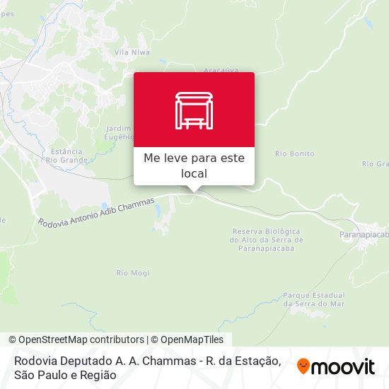 Rodovia Deputado A. A.  Chammas - R. da Estação mapa