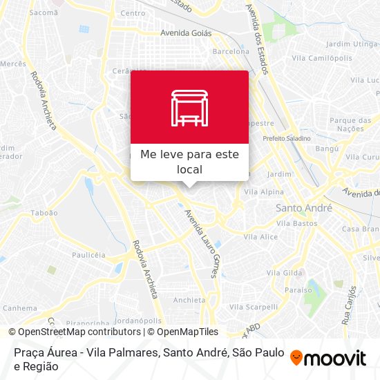 Praça Áurea - Vila Palmares, Santo André mapa