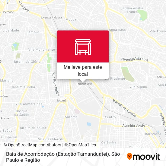 Baia de Acomodação (Estação Tamanduateí) mapa