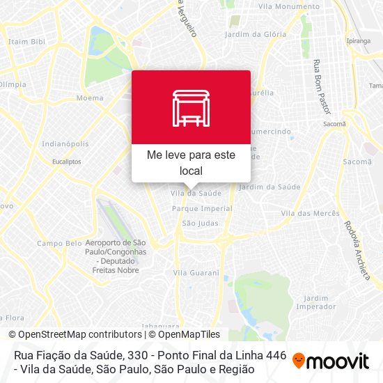 Rua Fiação da Saúde, 330 - Ponto Final da Linha 446 - Vila da Saúde, São Paulo mapa