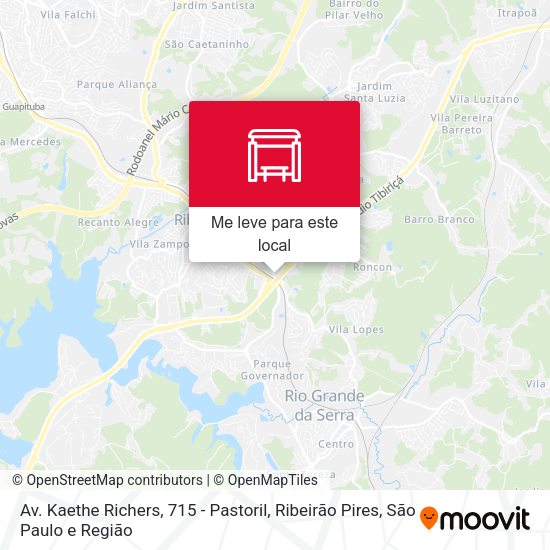 Av. Kaethe Richers, 715 - Pastoril, Ribeirão Pires mapa