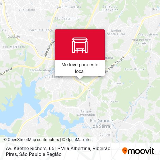 Av. Kaethe Richers, 661 - Vila Albertina, Ribeirão Pires mapa