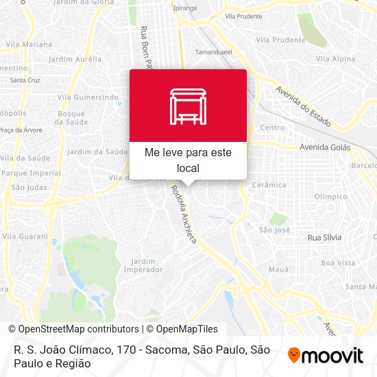 R. S. João Clímaco, 170 - Sacoma, São Paulo mapa