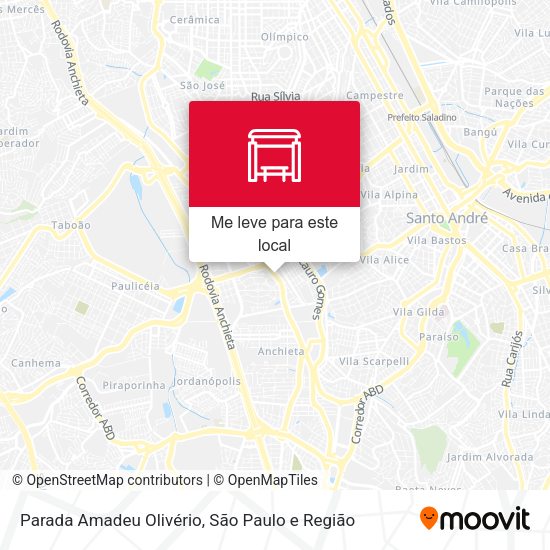 Parada Amadeu Olivério mapa
