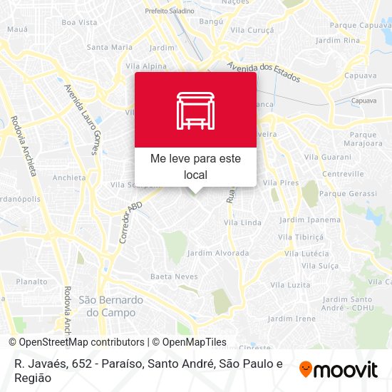 R. Javaés, 652 - Paraíso, Santo André mapa