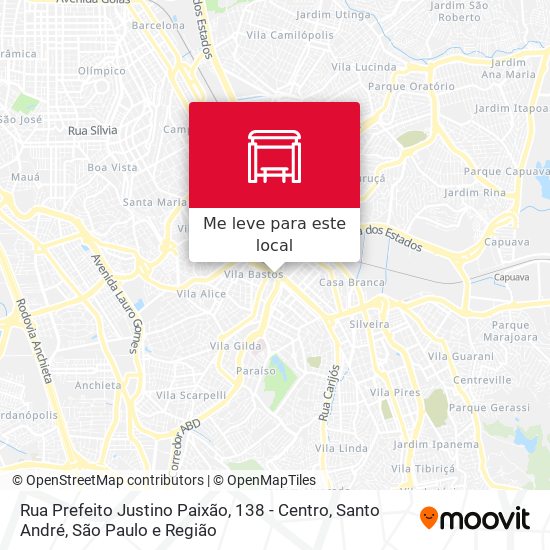 Rua Prefeito Justino Paixão, 138 - Centro, Santo André mapa