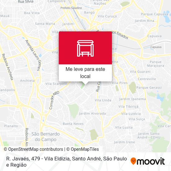 R. Javaés, 479 - Vila Eldizia, Santo André mapa