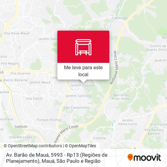 Av. Barão de Mauá, 5993 - Rp13 (Regiões de Planejamento), Mauá mapa