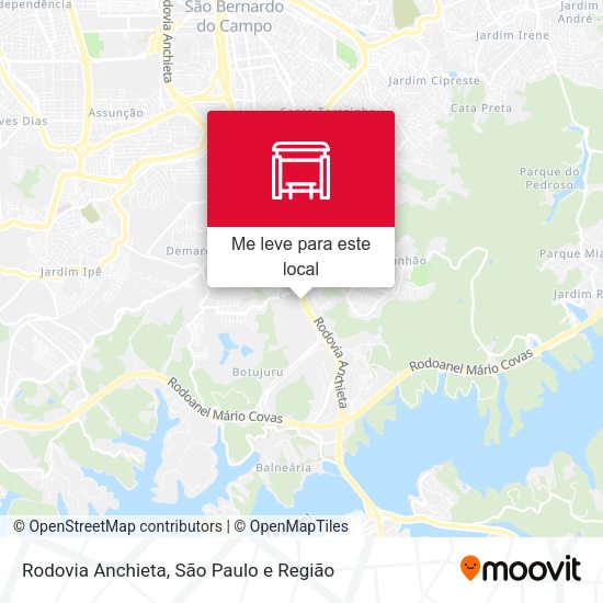 Rodovia Anchieta mapa
