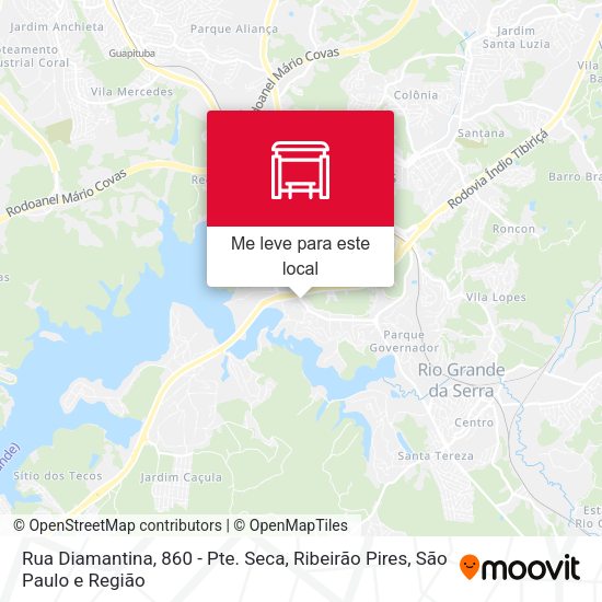 Rua Diamantina, 860 - Pte. Seca, Ribeirão Pires mapa