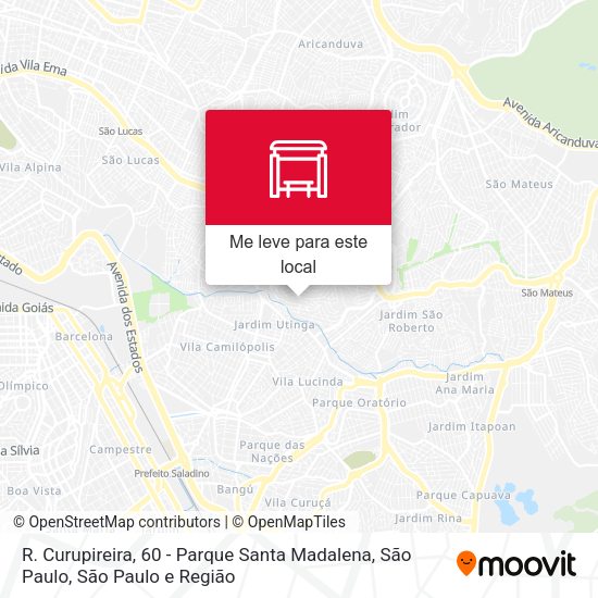 R. Curupireira, 60 - Parque Santa Madalena, São Paulo mapa