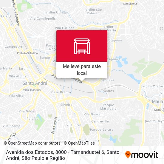 Avenida dos Estados, 8000 - Tamanduateí 6, Santo André mapa
