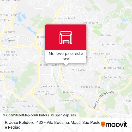 R. José Polidoro, 432 - Vila Bocaina, Mauá mapa